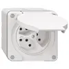 Presa NAP NEVO, 3×T13, IP21, 1×separato, bianco 
