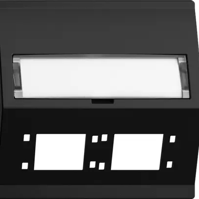 Kit montage INC EDIZIOdue F sortie oblique 2×R&M cat.6A/LC spécial, noir 