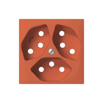 Placca frontale SIDUS arancione per 3×T13/1 