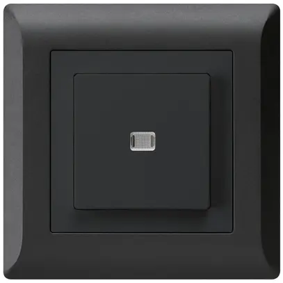 Pulsante luminoso INC kallysto.line A-R/1P nero 