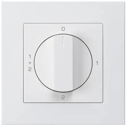 UP-Drehschalter kallysto.pro 1/1L weiss mit Drehgriff 