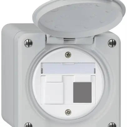 Kit de montage AP robusto IP55 plat gris pour 2×Keystone 