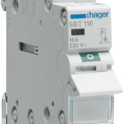 Interruttore AMD Hager SBT 16A 230V 1 chiusura 0 apertura 1 invertitore 