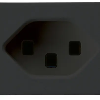 Presa INS FLF Hager tipo 23 nero morsetti a vite 