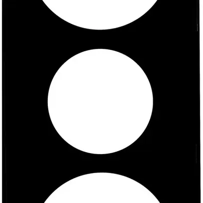 Abdeckplatte 3×1 58-43-58mm schwarz 