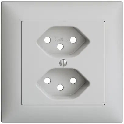 Kit frontal EDIZIOdue gris clair 88×88mm 2×T13 