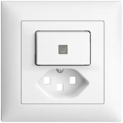 Kit frontal ENC EDIZIOdue blanc 88×88mm T23, lentille, 