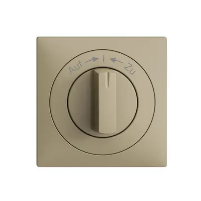 Frontset EDIZIOdue Auf->I<-Zu sand 60×60mm für Schwenktaster 