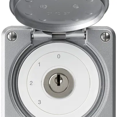 Interruttore a chiave INC robusto IP55 con copertura S5/1P alluminio 