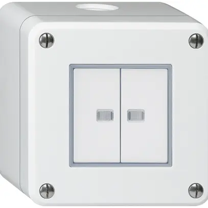 Interruttore AP robusto IP55 schema 3+3 2×illuminato bianco 