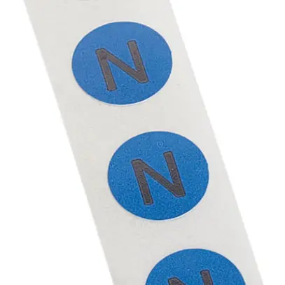 Placchetta indicatrice Weber N blu sacchetto a 50 pezzi 