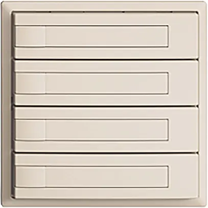 Poussoir ENC KNX 4× EDIZIOdue crema RGB sans LED avec insert papier 