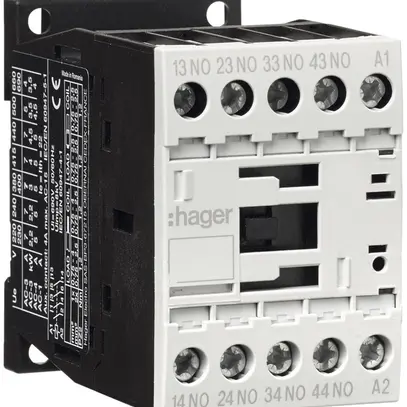 Hilfsschütz Hager 4 Schliesser 4A bei AC-15 Spulenspannung 230VAC 