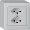 Presa AP kallysto 2×T13 grigio chiaro 