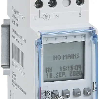 Timer AMD Legrand AlphaRex³ D22, orologio settimanale, 2 canali 