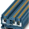 Morsetto pass.0.5…10mm² blu con.Push-in PT 6-TWIN BU 
