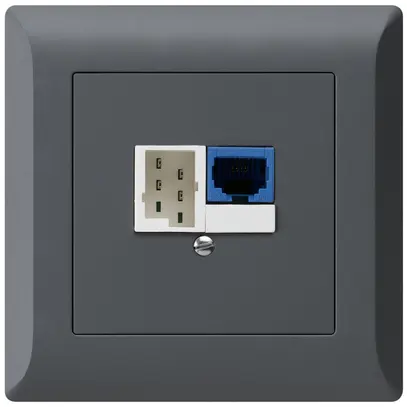 Scatola INC DSL kallysto.line 1×RJ45/1×T+T antracite 