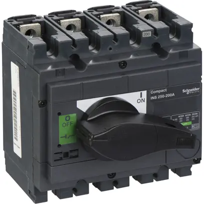 Interupteur de charge Schneider Electric INS 4L 200A avec poignée rotative noir 