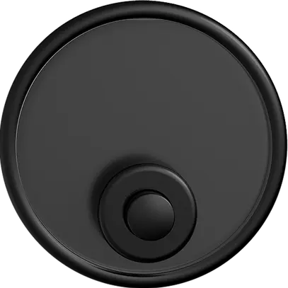 Poussoir sonnerie STANDARDdue noir avec porte-étiquette 