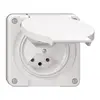 Prise NUP NEVO, 2×T13, IP21, blanc 