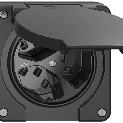 Presa NUP NEVO, 3×T23, IP21, 1×separato, nero 