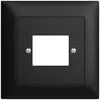 Kit frontal EDIZIOdue noir 88×88mm 4×RJ45 
