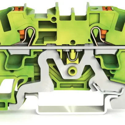 Morsetto di protezione WAGO TOPJOB-S 4mm² 4L verde/giallo serie 2204 