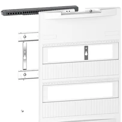 Kit de montage SE Resi9 avec rail DIN 2 rangées p.12UM/rangée avec barrette PE+N 