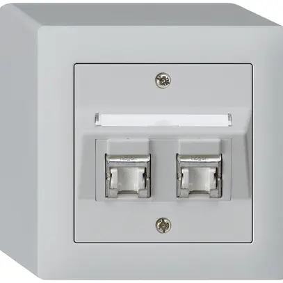 Presa AP kallysto cat.6 2RJ45/s grigio chiaro 
