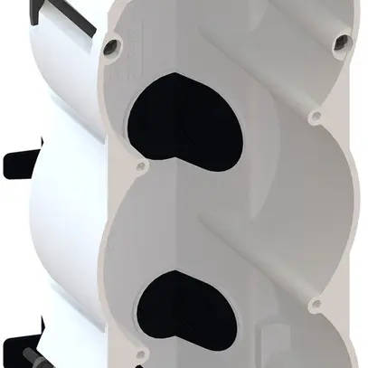 Boîte pour paroi creuse AGRO Quickbox ECON Pro, 3×1 Ø83mm hermétique blanc 