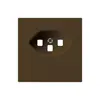 Placca frontale kallysto T23 marrone 60×60mm per presa morsetti a vite 