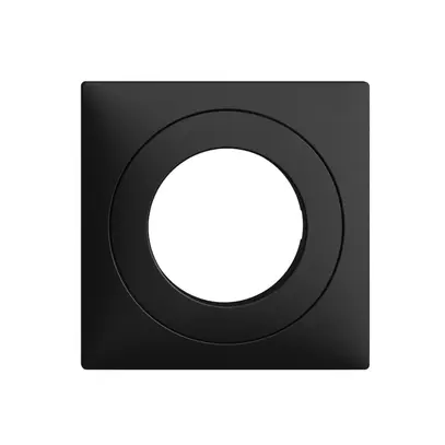 Kit frontal EDIZIOdue noir 60×60mm pour interrupteur à clé 