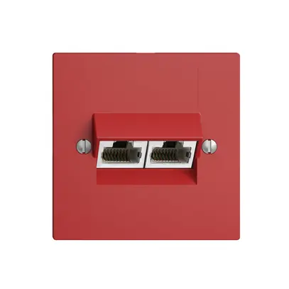 Prise ENC 2×RJ45/s 4P sép.EDIZIOdue berry ITplus 