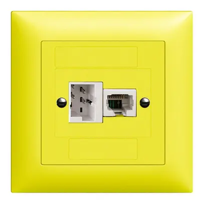 Prise ENC xDSL RJ45/TT83 lemon ITplus EDIZIOdue, avec filtre 