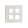 Placca frontale EDIZIOdue elegance per tasto quadriplo bianco artico 