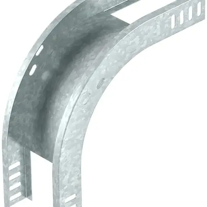 Coude extérieur Bettermann vertical 90° 35×200mm zingué à chaud par immersion 