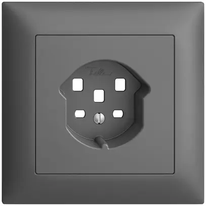 Kit frontale EDIZIOdue grigio scuro 88×88mm 1×T25 