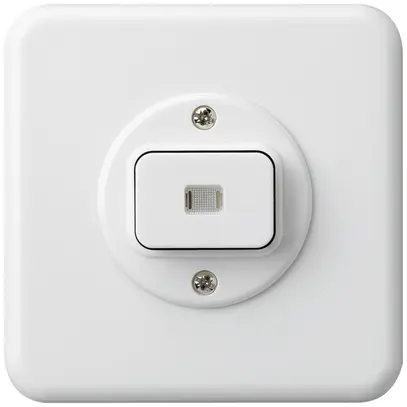 Pulsante luminoso INC basico c/1L bianco 