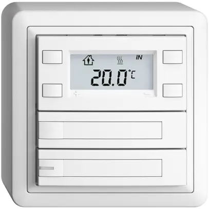 Pulsante RTH AP KNX 2×EDIZIOdue FX bianco, con carta+LED RGB 