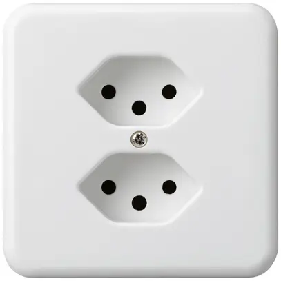 Presa INC basico 2×tipo 13 bianco per BOMI 