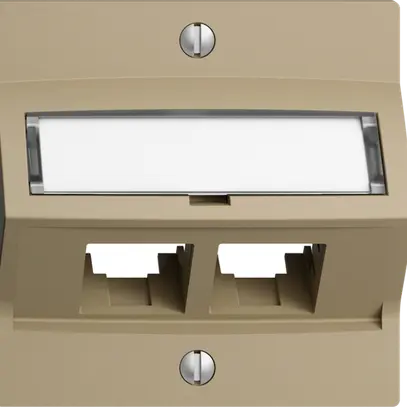 Kit di montaggio S-One EDIZIOdue F per 2×RJ45 obliquo, sand 