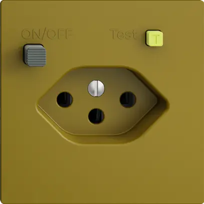 Prise ENC EDIZIOdue T13 FI 30mA F, olive 