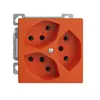 Presa AP EDIZIOdue 3×T13 arancione 3×S interno per combinazione 