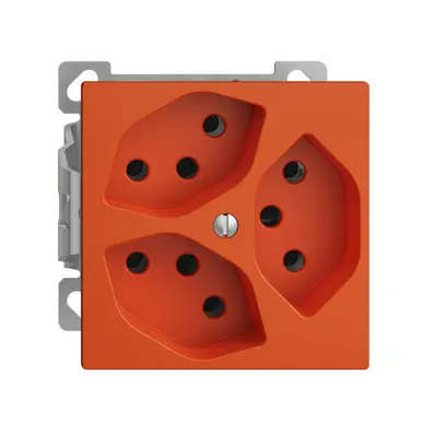 Presa AP EDIZIOdue 3×T13 arancione 3×S interno per combinazione 