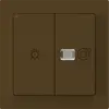 Interrupteur lumineux ENC kallysto 1/1L brun symbole lumineux+ventilation 