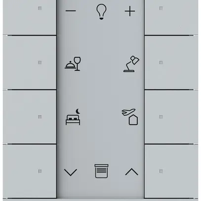 Modulo di comando ABB-free@home SB-F-8.0.1, 8 tasti alu-argento 