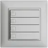 Pulsante univ. INC 4×1t mors. innest. EDIZIOdue grigio chiaro con LED 