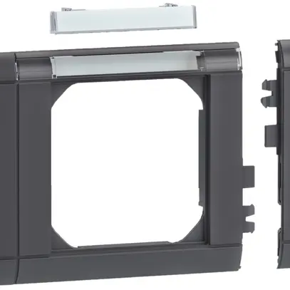 Telaio tehalit CH modulare senza alogeno, 80mm, con portaetichette nero 