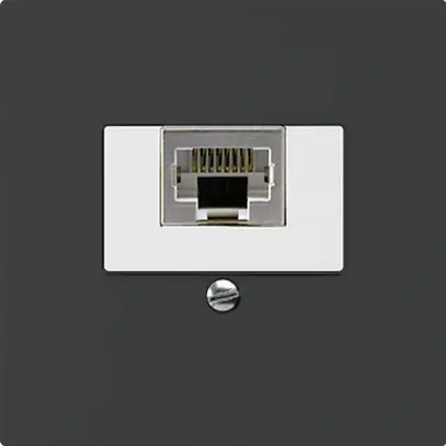 Inserto per presa di raccordo kallysto 1×RJ45s nero 