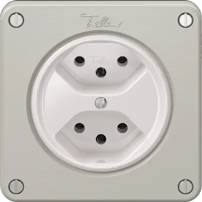 Prise NEVO, 2×T13, gris clair 